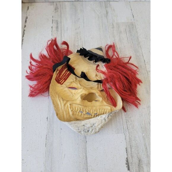 Halloween rubber face mask clown scary Joker costume - Picture 7 of 10